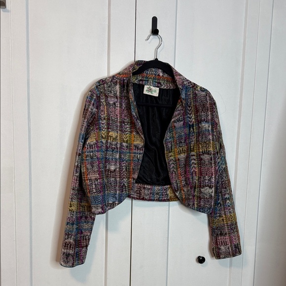 Vintage Jackets & Blazers - Vintage Amara Multicolor Women's Blazer Cardigan Bolero